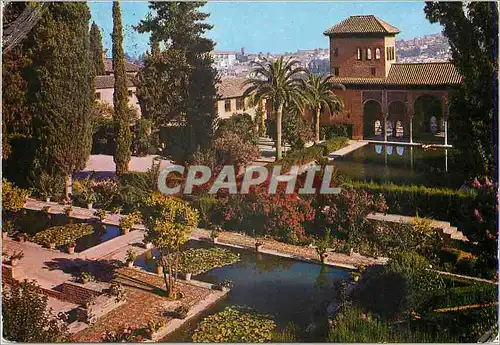 Moderne Karte Granada Alhambra Tour des Dames et Jardins du Partal