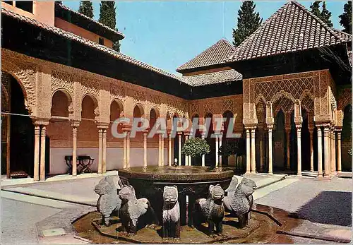 Cartes postales moderne Granada Alhambra Le Ceur des Lions