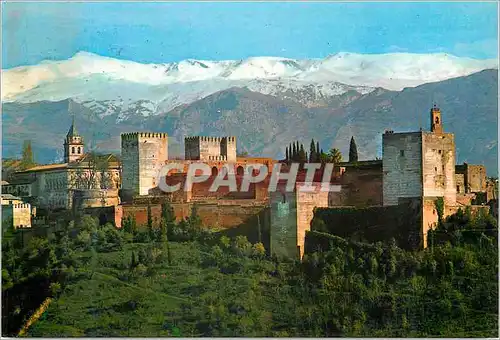 Cartes postales moderne Granada Vue de l Alhambra et Sierra Nevada