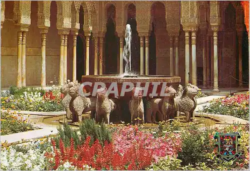 Moderne Karte Granada Cour des Lions