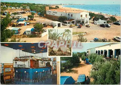 Moderne Karte Costa Dorada Tarragona Hospitalet del Infante Pension Camping Cala d Oques
