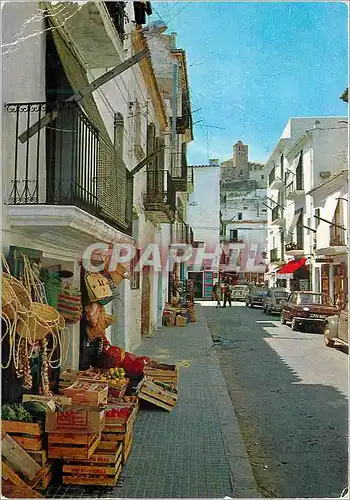 Moderne Karte Ibiza Baleares Espana Ville Rue typique