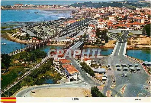 Cartes postales moderne Irun Vue aerienne des ponts Internationnaux