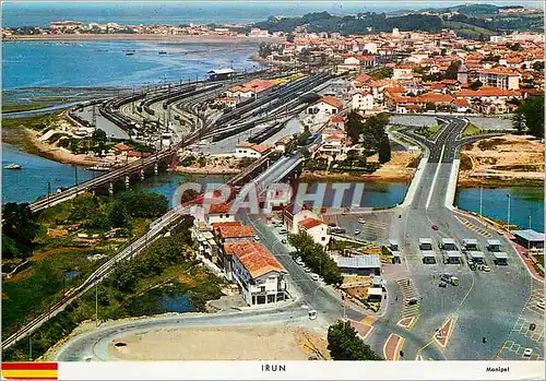 Cartes postales moderne Irun Vue aerienne des ponts internationnaux