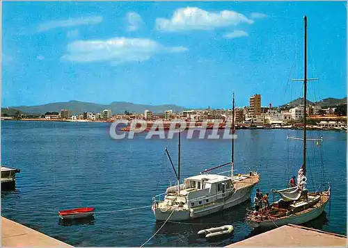 Moderne Karte Javea Alicante Port vue generale Bateaux