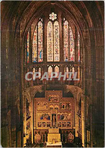 Cartes postales moderne Leon Cathedrale Vitrages et Maitre Autel