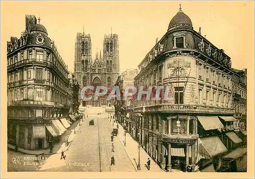 Moderne Karte Bruxelles Eglise Ste Gudule