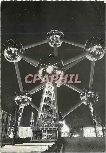 Moderne Karte Atomium La nuit