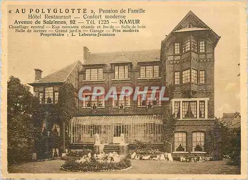 Cartes postales moderne Au Polyglotte Pension de Famille Hotel Restaurant Namur