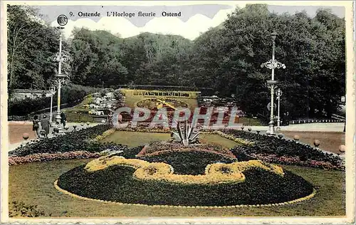 Cartes postales moderne Ostende L'horloge fleurie Ostend