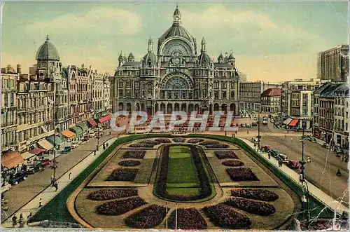 Moderne Karte Anvers Gare Centrale