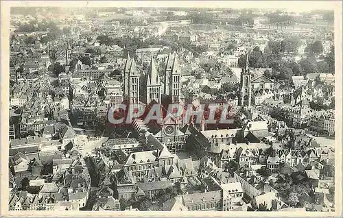Moderne Karte Tournai Cathedrale et Beffroi Vue prise en avlon