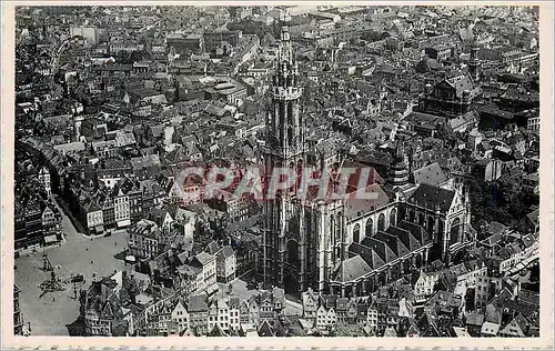 Cartes postales moderne Anvers La Cathedrale vue prise en avion