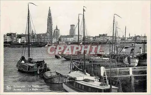 Moderne Karte Anvers La Rade Bateaux