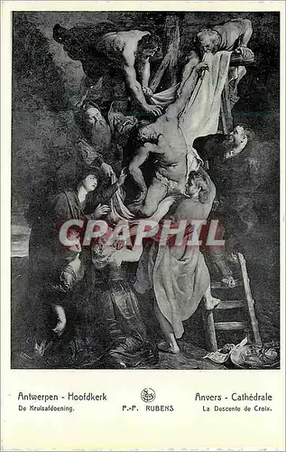 Cartes postales moderne Anvers Cathedrale Le Descente de Croix