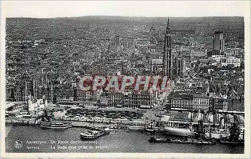 Moderne Karte Anvers La Rade vue prise en avion