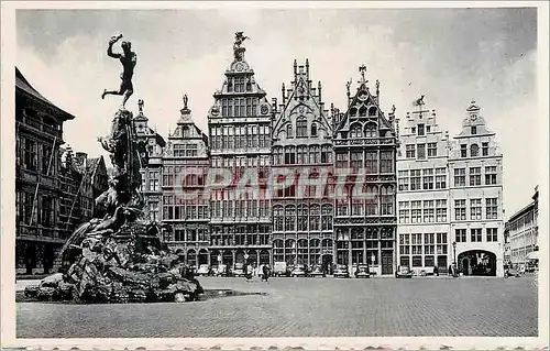 Cartes postales moderne Anvers Grand Place et Monument Brabo