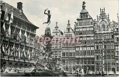 Cartes postales moderne Anvers Grand Place et Brabo