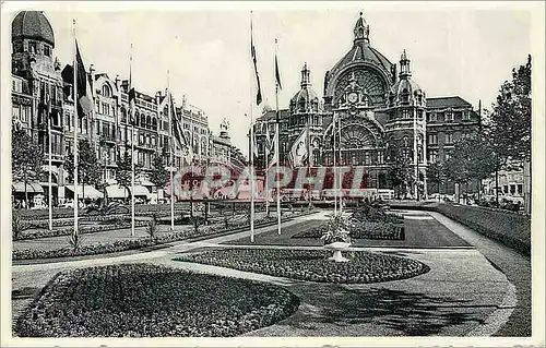 Cartes postales moderne Anvers Place Reine Astrid et Gare Centrale