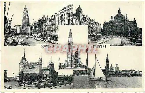 Moderne Karte Souvenir d'Anvers