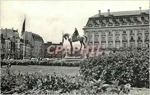 Moderne Karte Bruxelles Place du Trone et Monument Leopold II