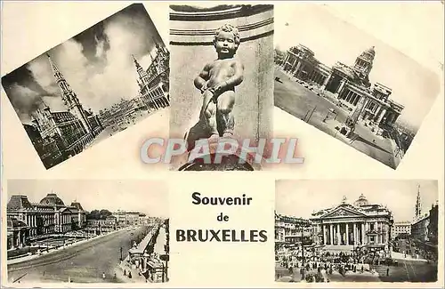 Moderne Karte Souvenir de Bruxelles Manneken Pis