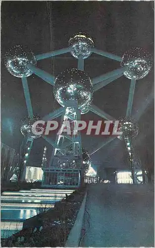 Cartes postales moderne Atomium La nuit