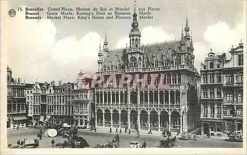 Cartes postales moderne Bruxelles Grand Place Maison du Roi et Marche aux Fleurs