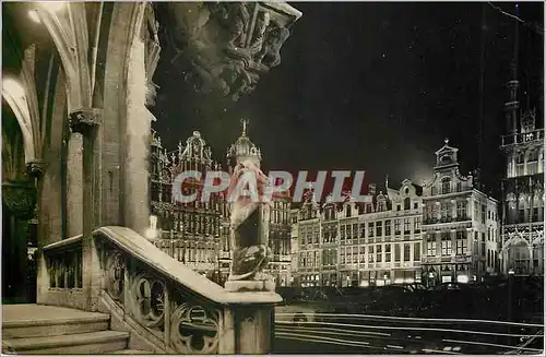 Moderne Karte Bruxelles Coin de la Grand Place et entree de l'Hotel de Ville