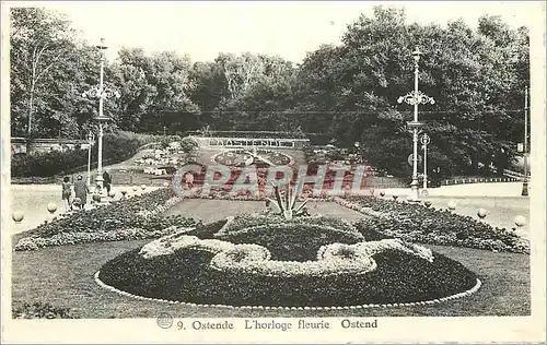 Cartes postales moderne Ostende L horloge fleurie Ostend