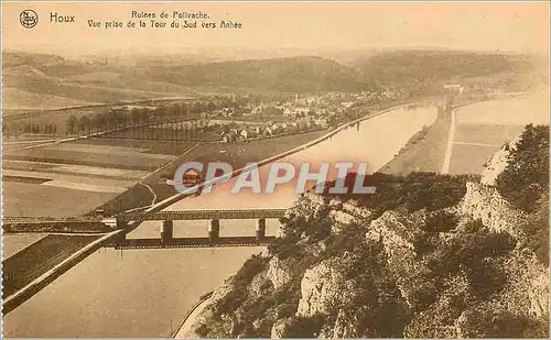 Cartes postales moderne Houx Ruines de Pollvache Vue prise de la Tour du Sud vers Anhee