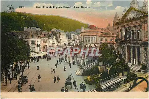 Cartes postales moderne Spa Carrefour de la place Royale et rue Royale