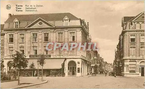 Cartes postales moderne Ypres Rue de la Station Hotel Continental