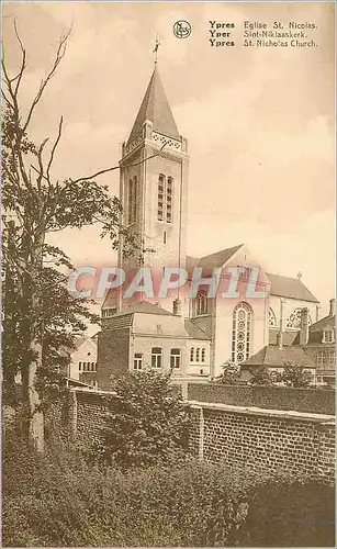 Cartes postales moderne Ypres Eglise St Nicolas