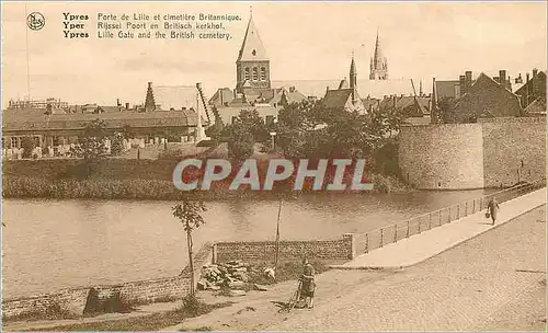 Cartes postales moderne Ypres Porte de Lille et cimetiere Britannique