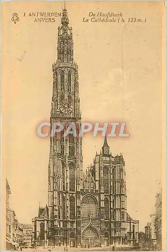 Moderne Karte Ypres  La Cathedrale