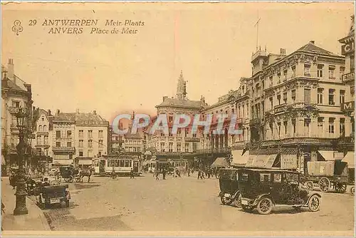 Moderne Karte Ypres  Place de Meir Automobile