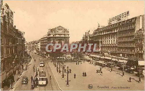 Cartes postales moderne Bruxelles Place de Brouckere Tramway