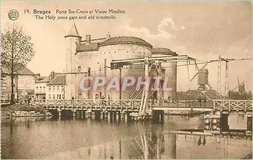 Cartes postales moderne Bruges Porte Ste Croix et Vieux Moulins