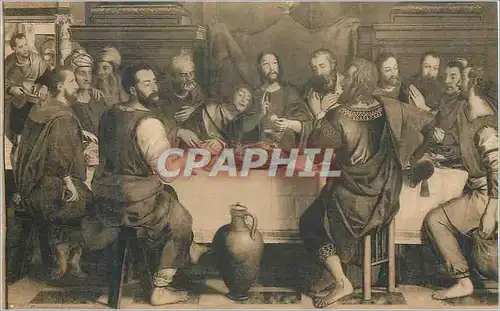 Cartes postales moderne Pierre Pourbus La Cene Bruges Eglise Notre Dame