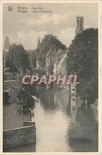 Cartes postales moderne Bruges Quai Vert