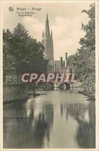 Moderne Karte Bruges Pont de Beguinage