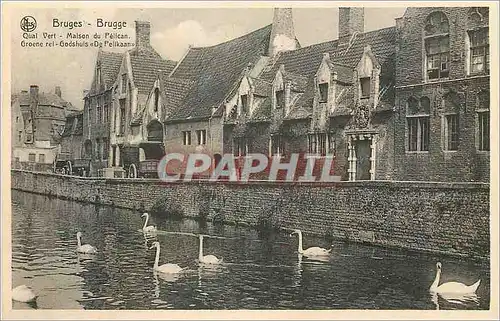 Cartes postales moderne Bruges Quai Vert Maison du Pelican