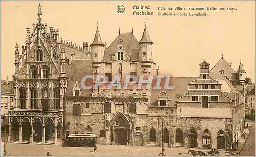 Cartes postales moderne Malines Hotel de Ville et anciennes Halles aux drapes