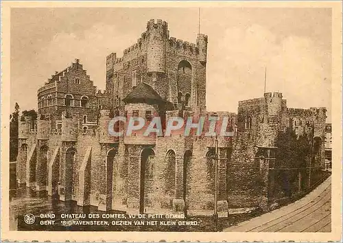 Cartes postales moderne Gand Chateau des comtes vu de petit Gewad
