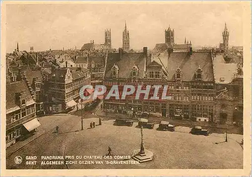 Cartes postales moderne Gand Panorama pris du chateau des comtes