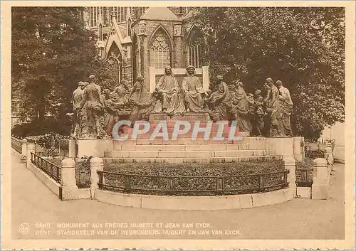 Moderne Karte Gand Monument aux freres Hubert et Jean Van Eyck