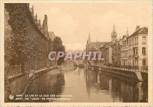 Moderne Karte Gand La Lys et le Quai des Dominicains