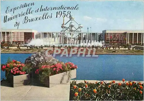 Moderne Karte Exposition Universelle de Bruxelles Place et Portique de Belgique