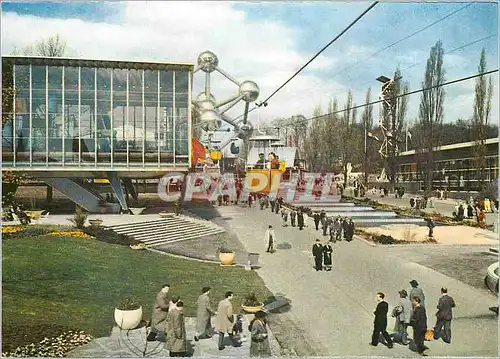 Moderne Karte Exposition Universelle de Bruxelles Avenue du Benelux et le Pavillon du Luxembourg